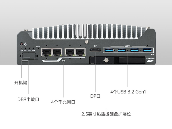 酷睿12代工控機,無風扇嵌入式工業主機,DTB-3094-H610E