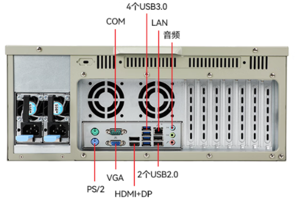 東田國產(chǎn)4U工控機端口.png