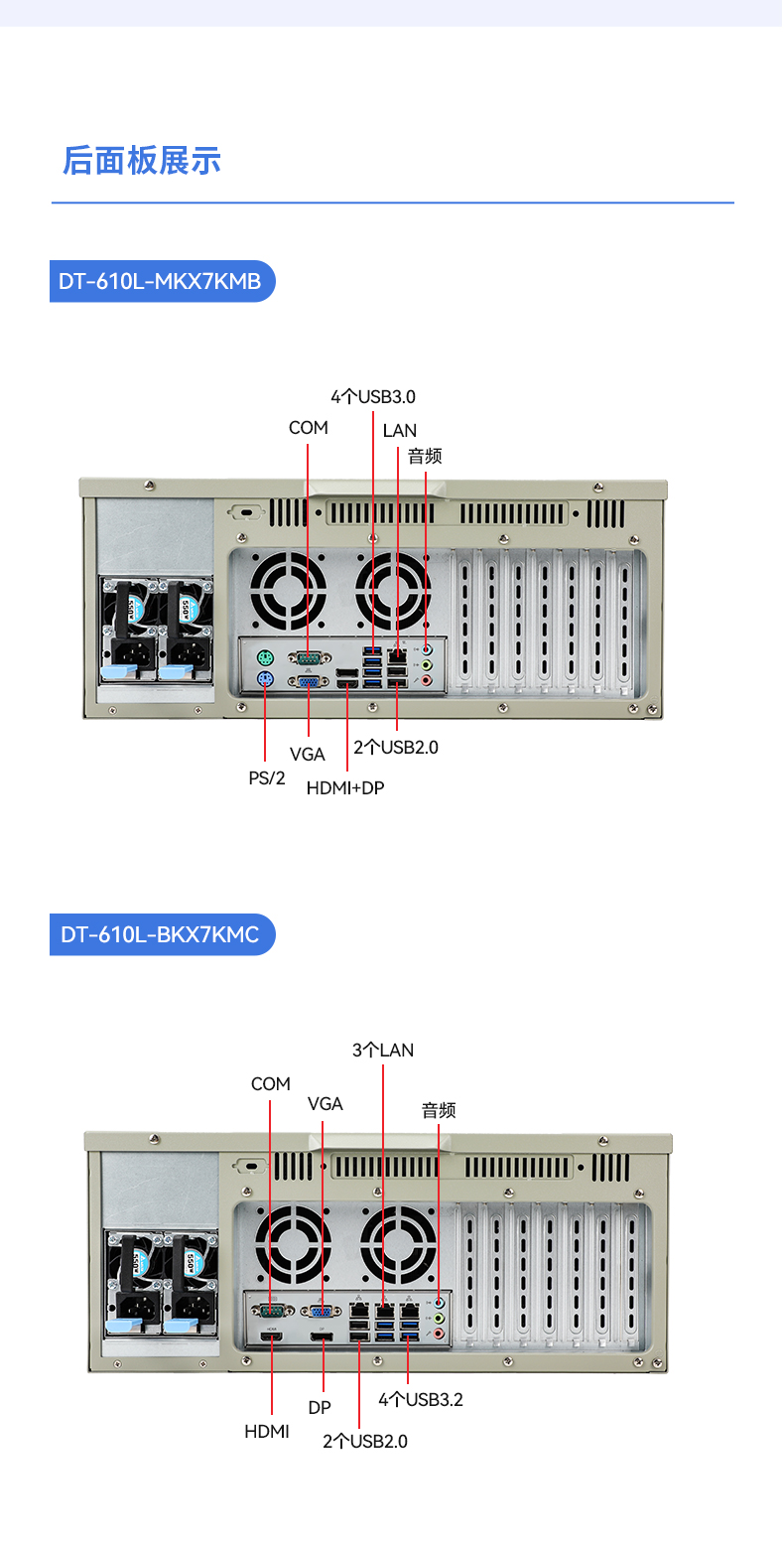 東田4U國產化工控機,兆芯KX-7000系列CPU,原生支持麒麟/UOS系統,DT-610L-MKX7KMB.jpg