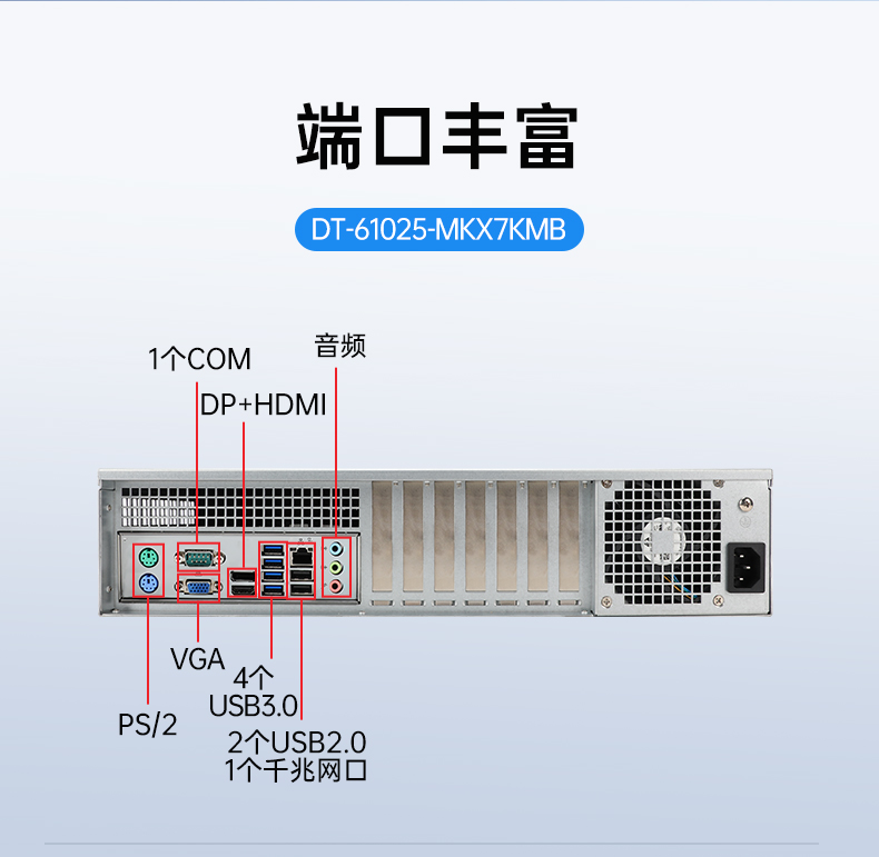 國產化2U工控機,兆芯KX-7000三顯輸出,智能交通邊緣計算主機,DT-61025-MKX7KMB.jpg