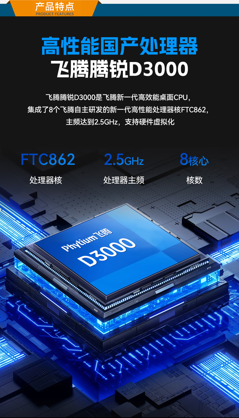 國產2U工控機,飛騰騰銳D3000處理器主機,工控機廠家,DT-61025-TD3KMB.jpg