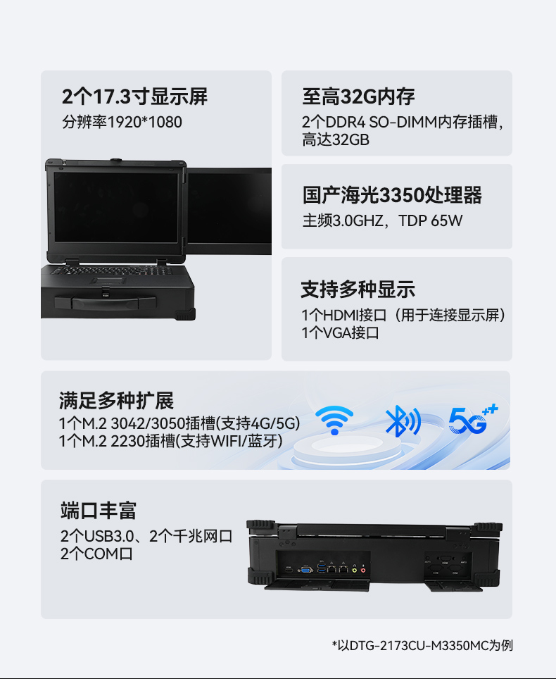 17.3寸雙屏加固機,海光3350國產信創便攜機,DTG-2173CU-M3350MC.jpg